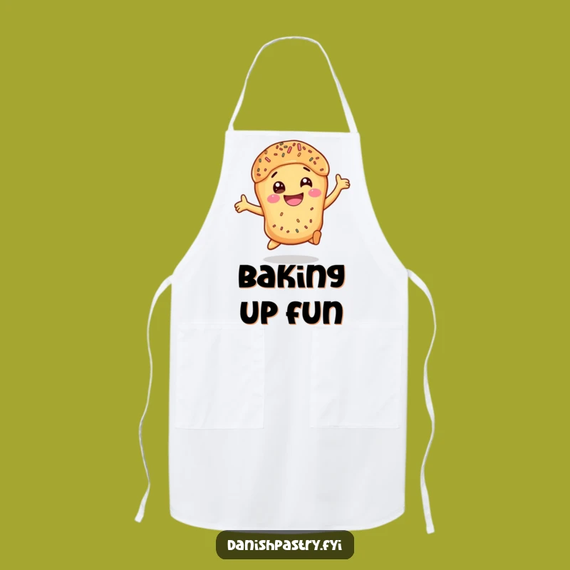 Funny Danish Pastry Leap Apron: Bake with Sprinkled Joy, Chef Gift