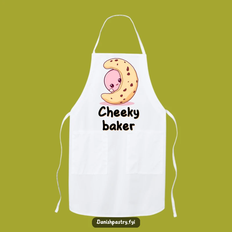 Funny Macaroon Peeking Apron - Curious Chef's Delight for Dessert Lovers