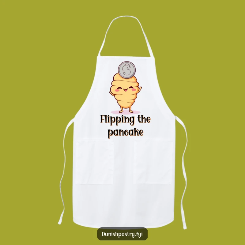 Funny Croissant Coin Flip Apron: Kitchen Fun and a Hilarious Gift