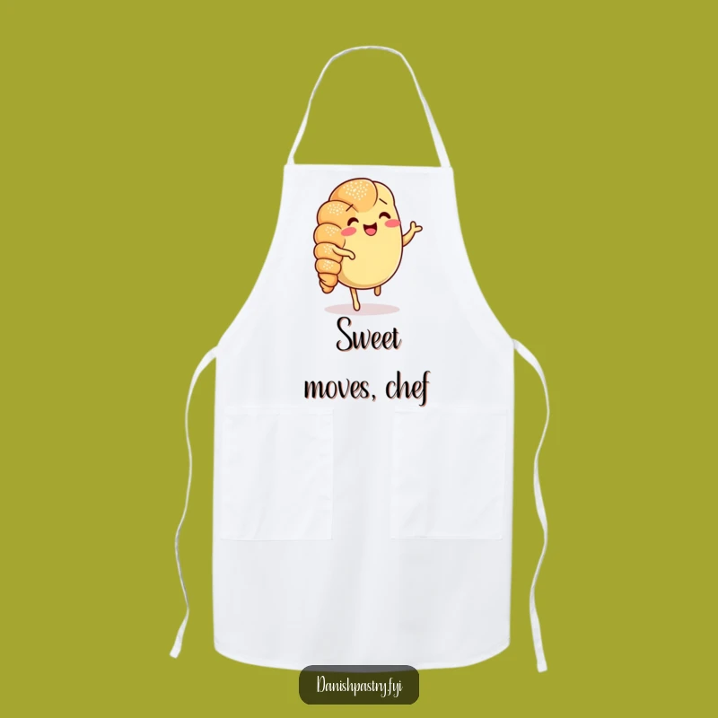 Funny Croissant Jig Apron: Bake with Joy, Cheerful Pastry Chef Gift