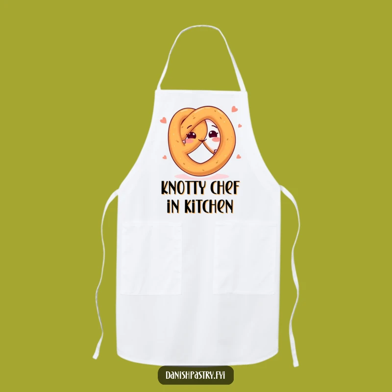 Funny Happy Pretzel Twists Apron - Playful Chef's Snack Time Gift