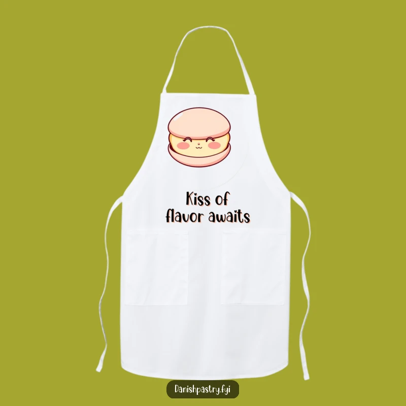 Funny Kissing Macaron Apron: Rosy Cheek Baker's Charm, Perfect Humorous Gift