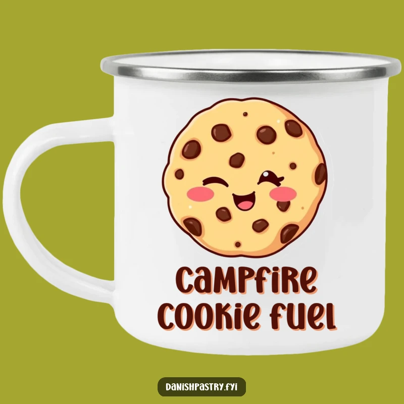 Funny Giggling Cookie Camping Mug - Outdoor Chocolate Chip Fun Gift