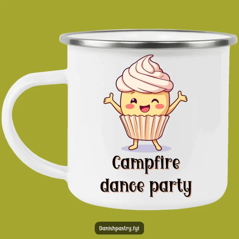 Funny Cupcake Dance Camping Mug - Adventure Ready & Sweetly Fun