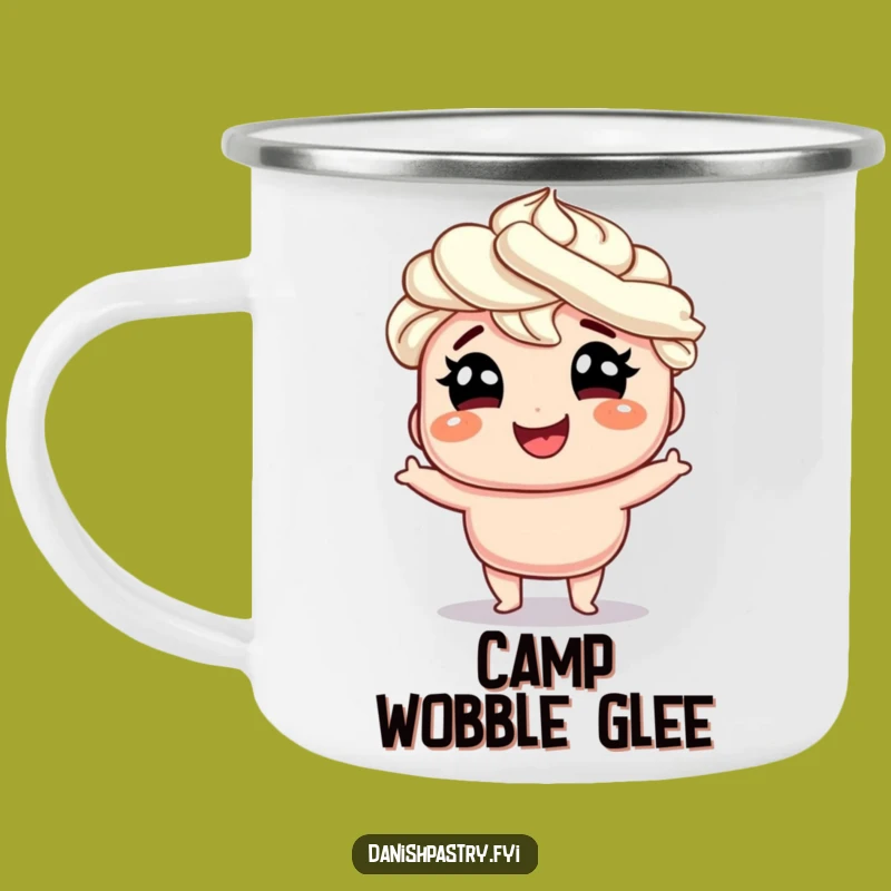 Funny Danish Wobble Camping Mug: Whipped Cream Trail Treat, Hilarious Outdoor Gift