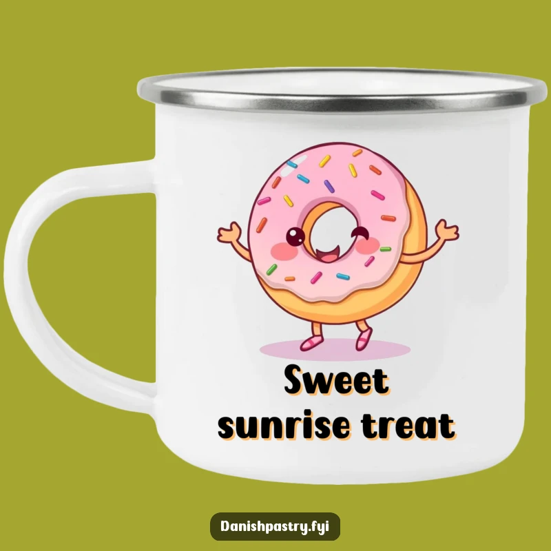 Funny Donut Frosting Dance Camping Mug: Adventure-Ready Sweet Mug, Perfect Funny Gift