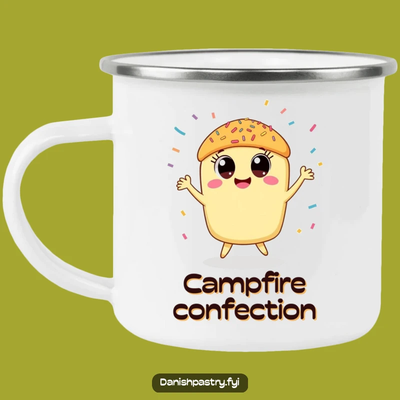 Funny Pastry Camp Mug, Sweet Drinkware for Happy Outdoor Moments