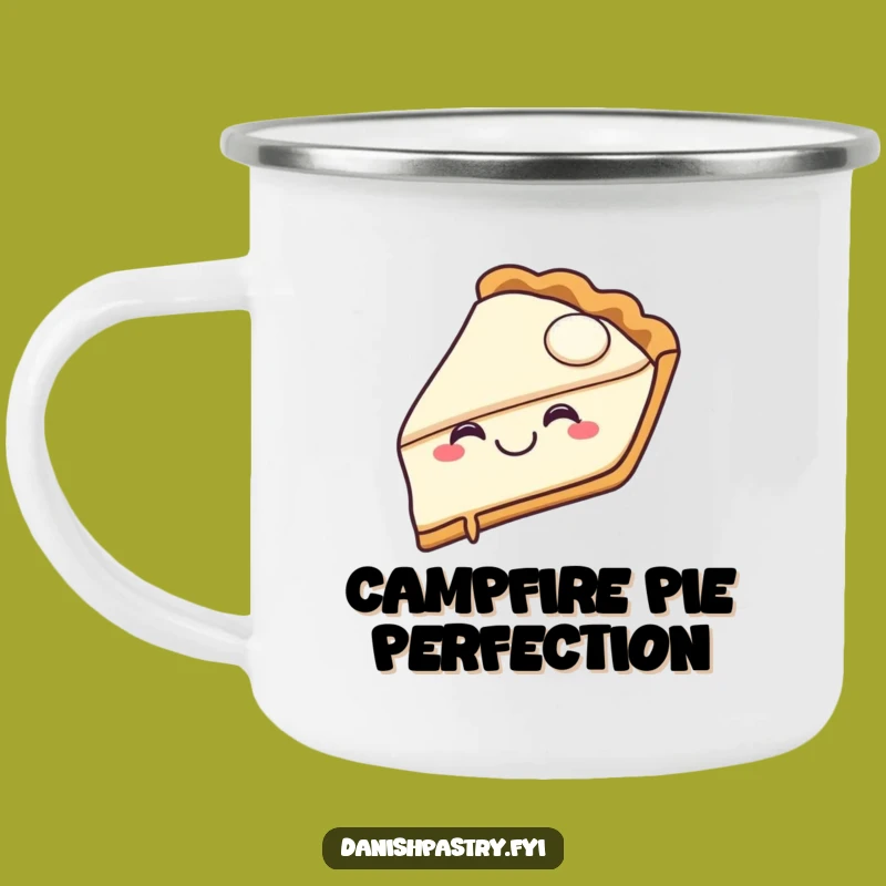 Funny Pie Slice Camping Mug: Enjoy Your Adventure with Dessert Humor