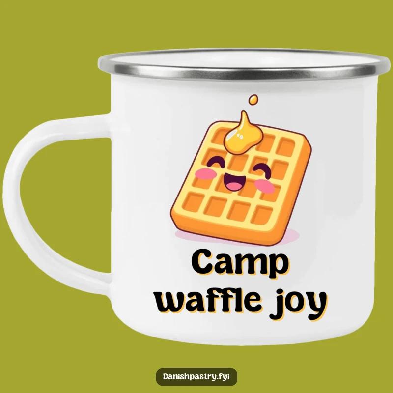 Funny Waffle Camping Mug: Adventure with Upside Down Breakfast Humor