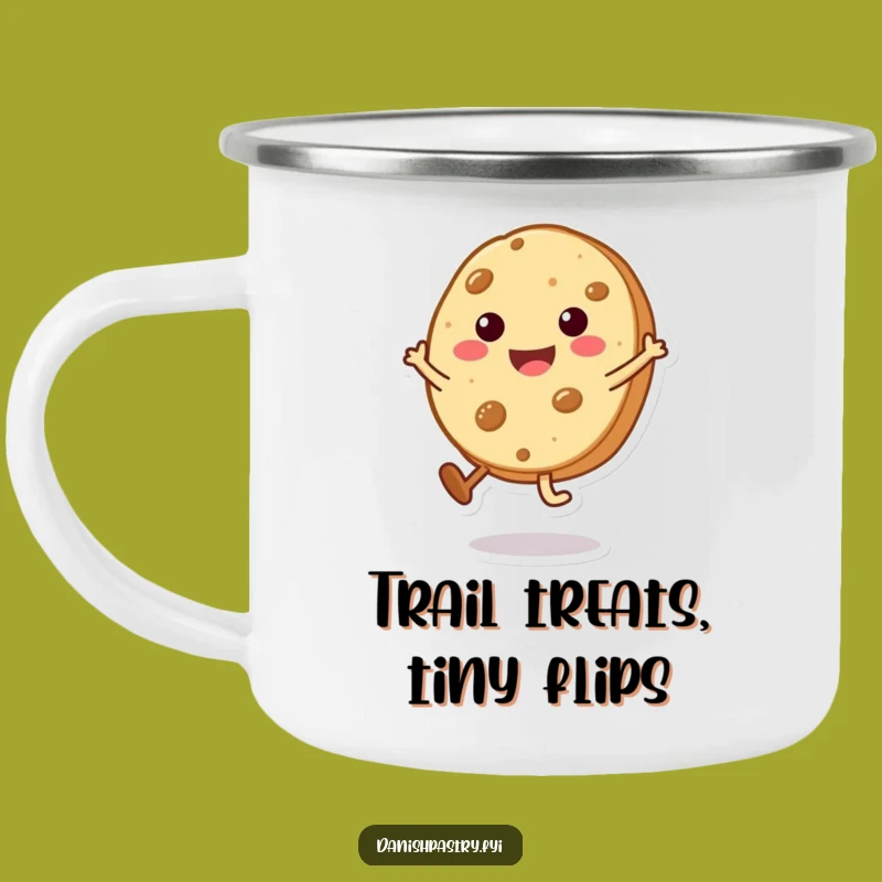 Funny Cookie Cartwheel Camping Mug: Sweet Sips and Playful Pastry Adventure