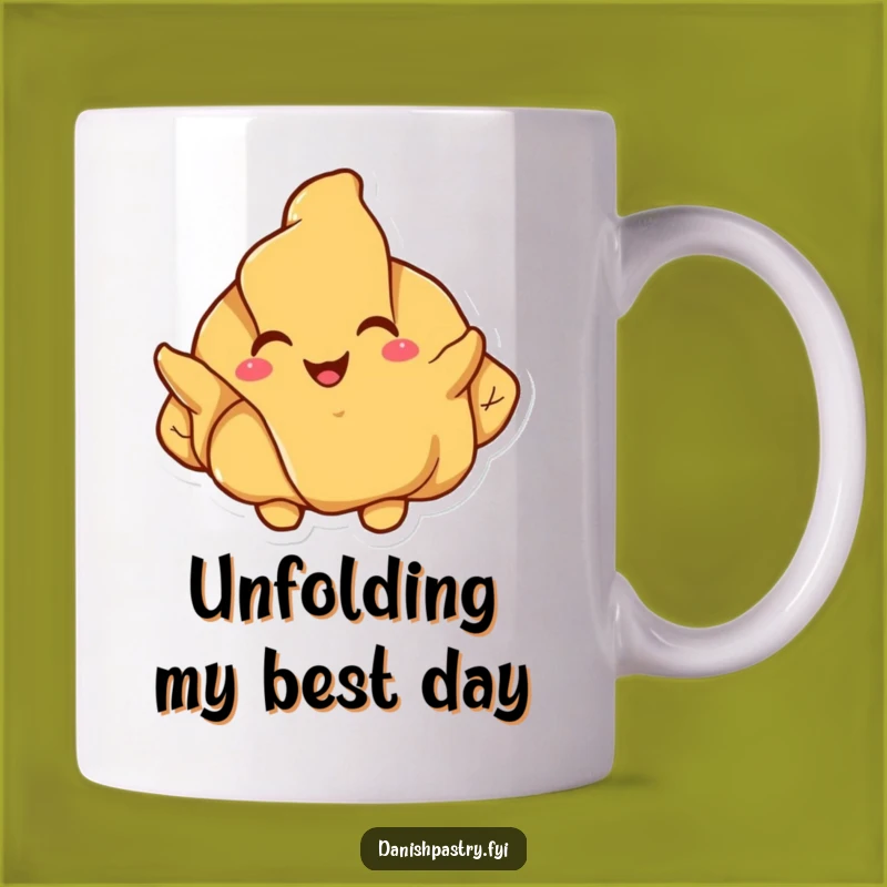 Funny Croissant Unfolding Mug: Joyful Pastry Breakfast Gift for Foodies