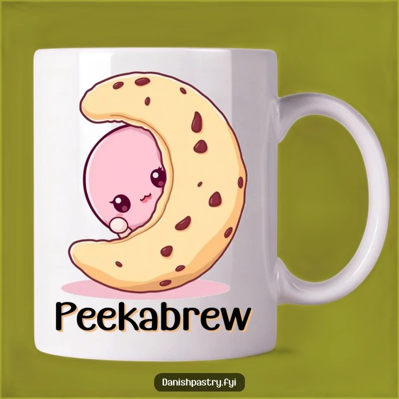 Funny Macaroon Peeking Mug - Curious Dessert Treat Gift for Sweet Seekers