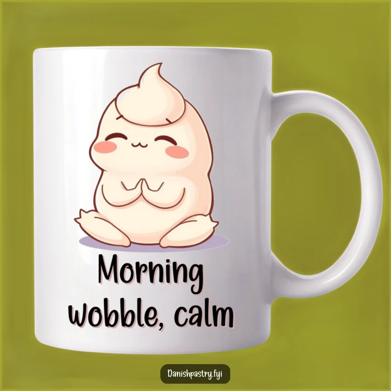 Funny Panna Cotta Yoga Mug - Wobbly Dessert Concentration Gift Idea