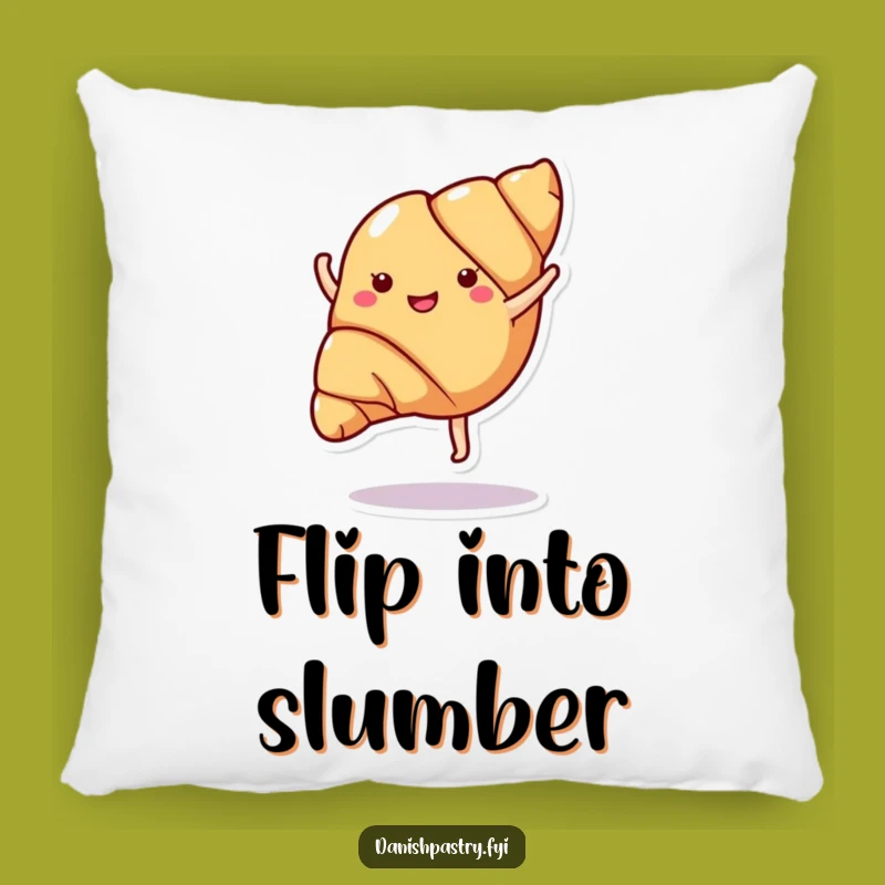 Funny Croissant Cartwheel Pillow - Cozy & Hilarious Comfort