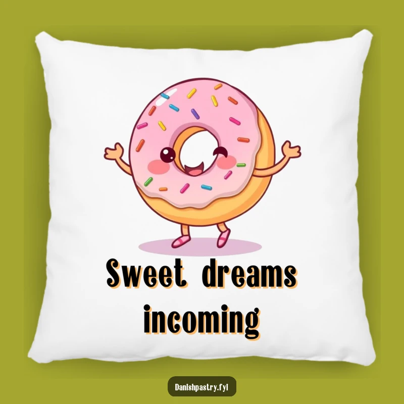 Funny Donut Frosting Dance Pillow: Cozy Sprinkled Character Cushion, Perfect Funny Gift