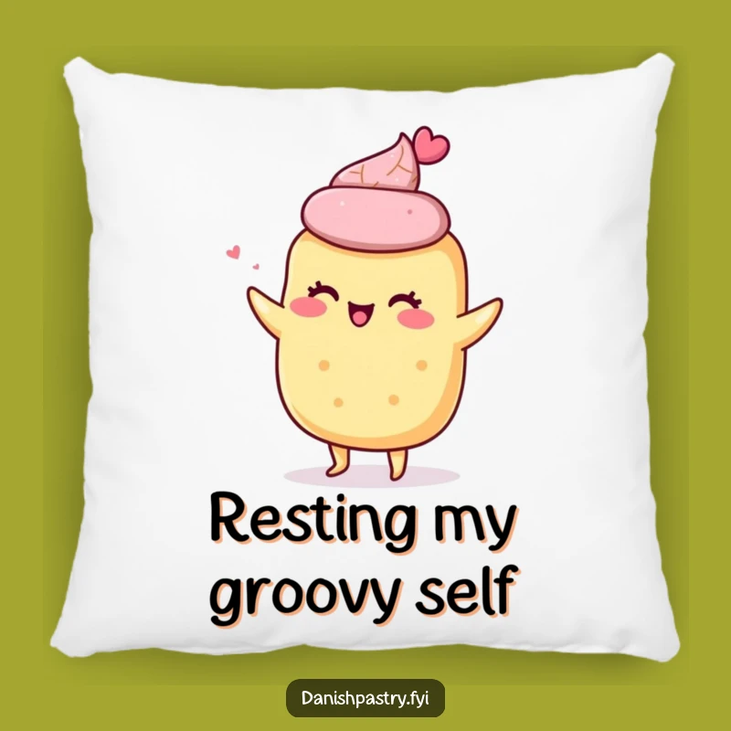 Funny Giddy Scone Shimmy Pillow - Cozy & Joyful Baking Accent Gift