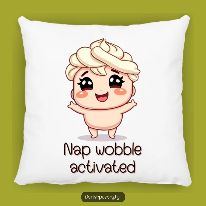 Funny Whipped Cream Danish Pillow: Silly Wobble Comfort, Hilarious Pastry Decor Gift