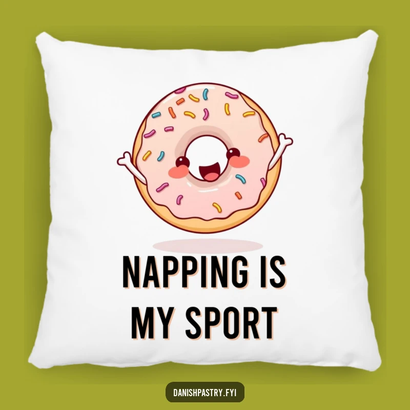 Funny Donut Skipping Rope Pillow: Cozy Sprinkles Accent Decor Gift