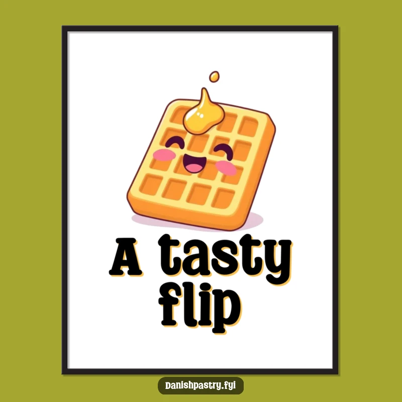 Funny Waffle Digital Art: Instant Breakfast Humor Download