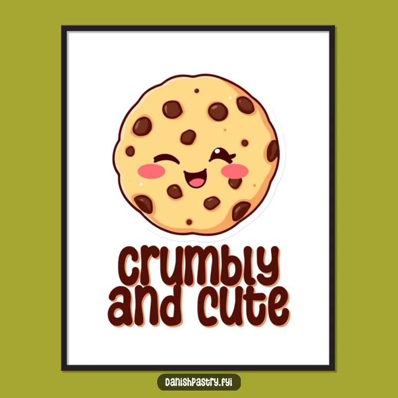 Funny Winking Cookie Digital Art - Instant Chocolate Chip Humor Download