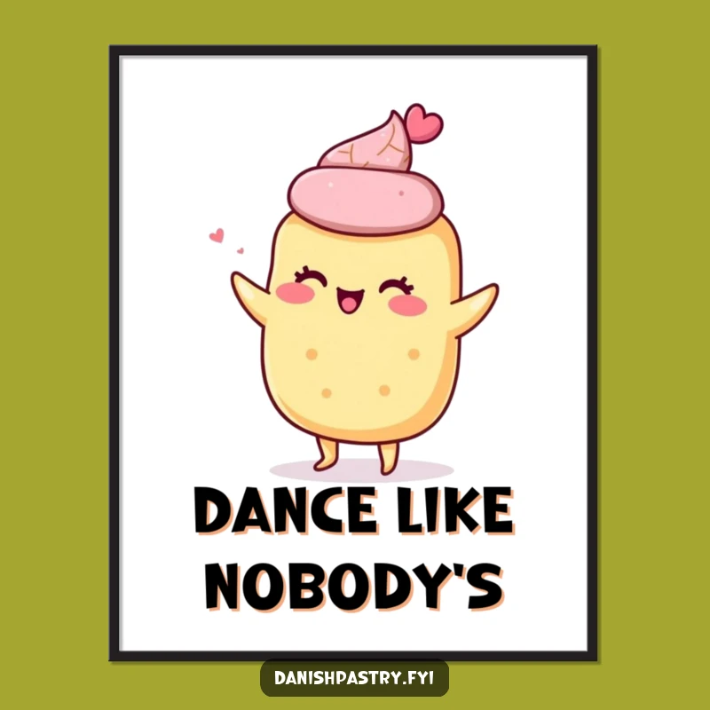 Funny Giddy Scone Shimmy Digital Print - Instant Joyful Baking Art Gift