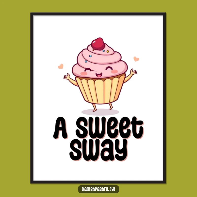 Funny Giggle Cupcake Digital Art - Instant Sweetness for Your Walls