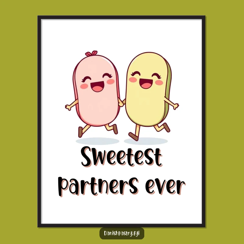 Funny Macaron Friends Digital Art - Instant Happy Pair Download