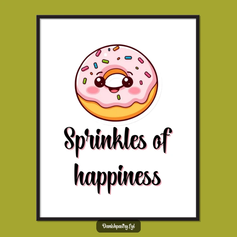 Funny Donut Bounce Digital Art: Instant Cheerful Pastry Decor