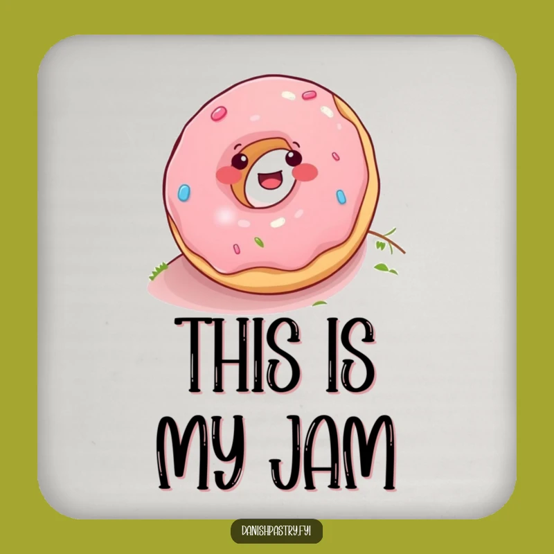 Funny Donut Rolling Down Hill Coaster - Protect Surfaces with Humor