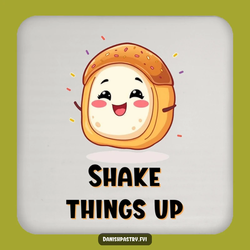 Funny Danish Pastry Wiggle Coasters: Protect Surfaces with Sprinkled Charm