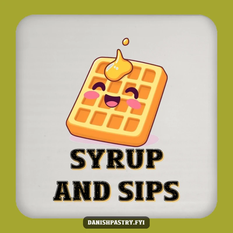 Funny Waffle Coaster: Protect Surfaces with Breakfast Charm