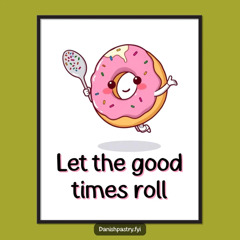 Funny Donut Dancing Poster: Sweet Art and a Deliciously Funny Gift