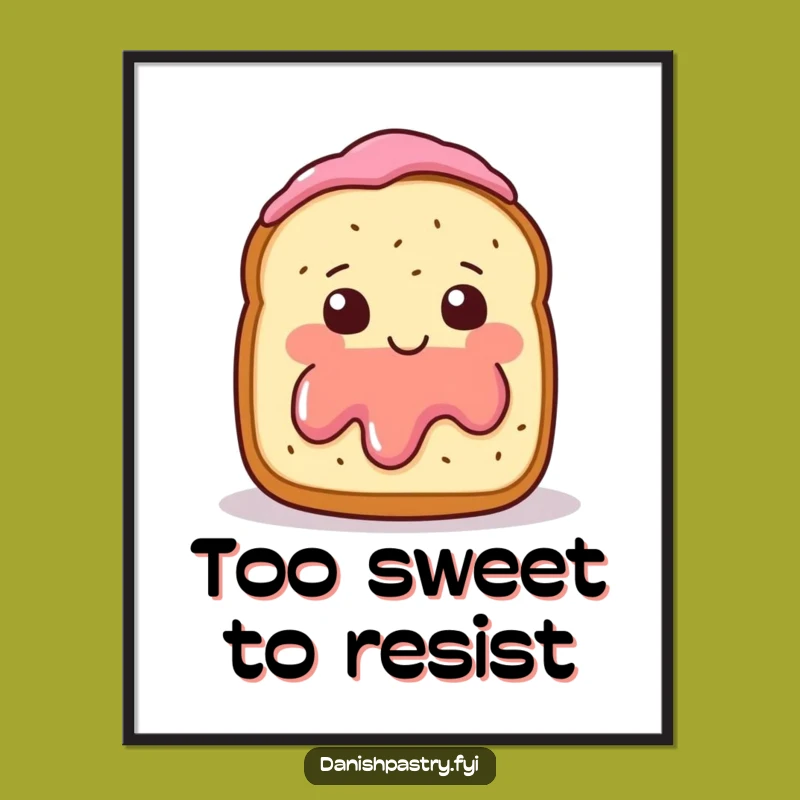 Funny Scone Jam Wave Poster - Adorable Wall Art, Sweet and Shy Humor, Great Gift