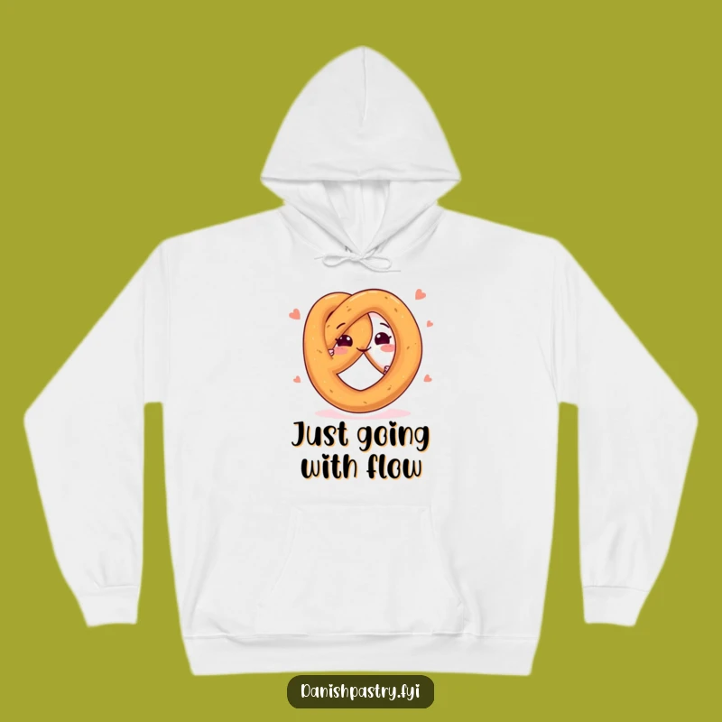 Funny Happy Pretzel Twists Hoodie - Cozy & Playful Snack Lover's Gift
