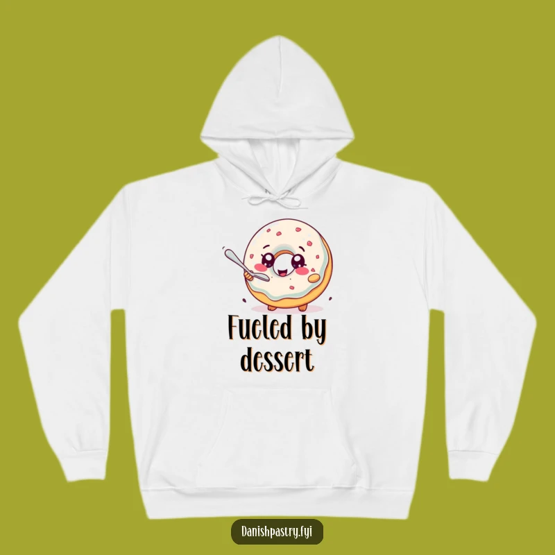 Funny Jelly Donut Hoodie: Cozy Pastry Chasing Spoon, Warm and Hilarious Gift Idea