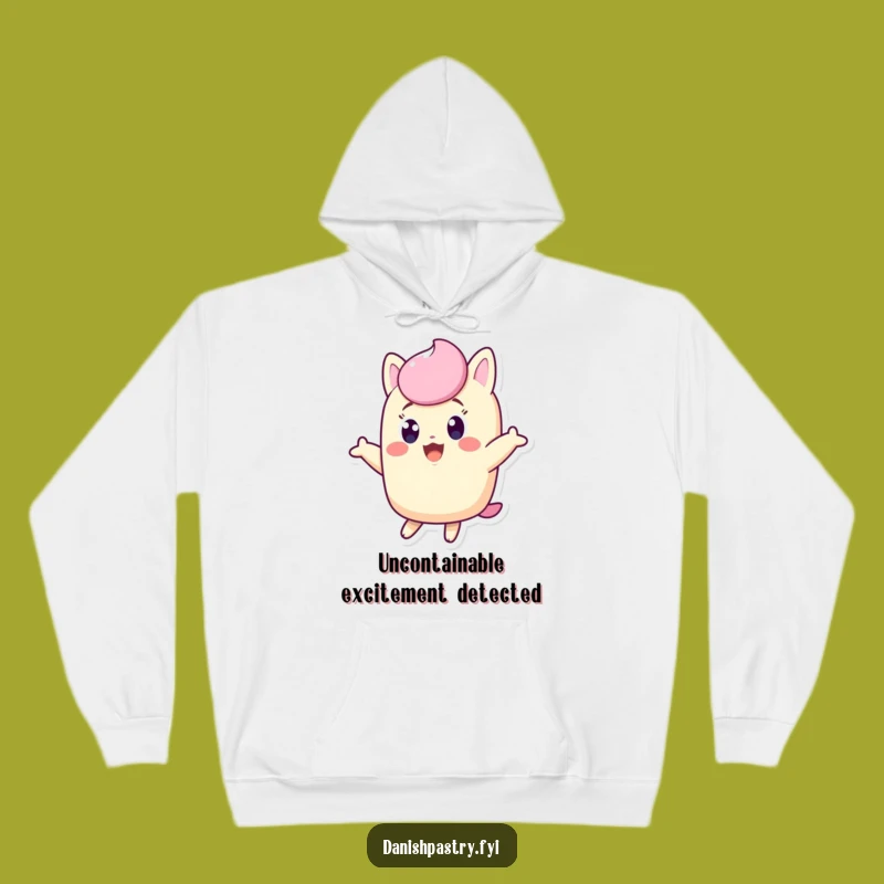 Funny Twinkie Hoodie: Excited Character Jumping for Joy, Cozy Funny Gift!