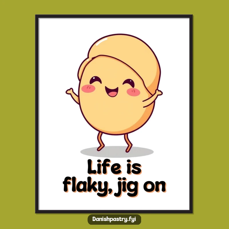 Free Printable Wall Art: Dancing Croissant Art, Humorous Downloadable Decor