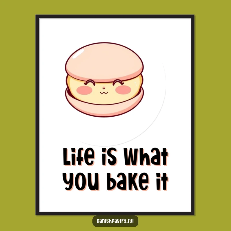 Free Printable Wall Art: Kissing Macaron Sweetness, Funny Downloadable Decor for Charming Spaces