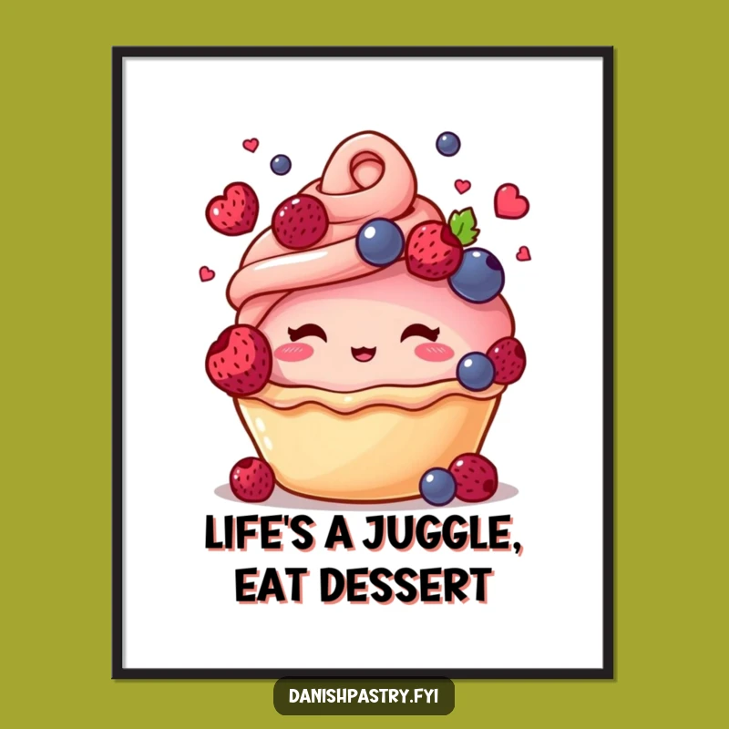 Funny Free Printable Wall Art: Juggling Pastry, Whimsical & Hilarious Downloadable Home Decor