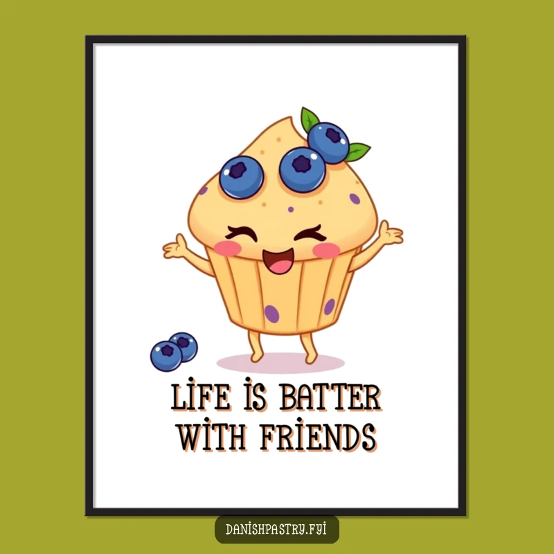 Funny Free Printable Wall Art: Dancing Muffin - Whimsical Downloadable Decor!