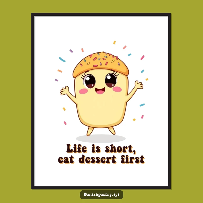 Funny Free Printable Pastry Wall Art: Sprinkle Dance Downloadable Art for Sweet Decor