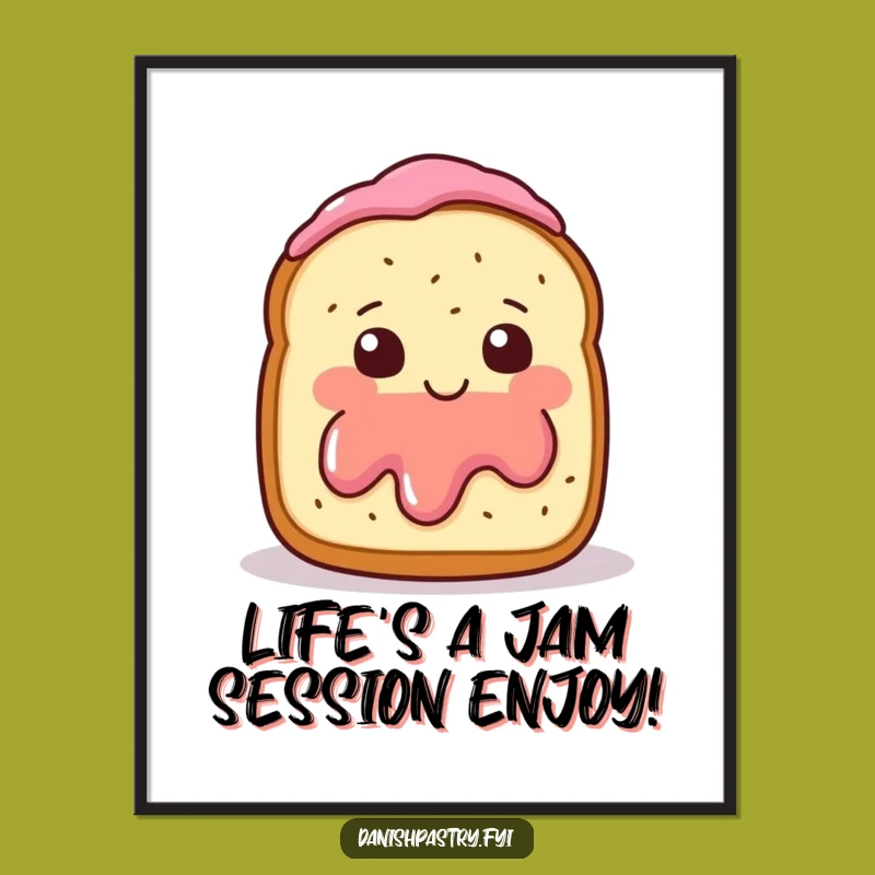 Free Printable Funny Scone Wall Art: Shy Jam Wave Downloadable Art