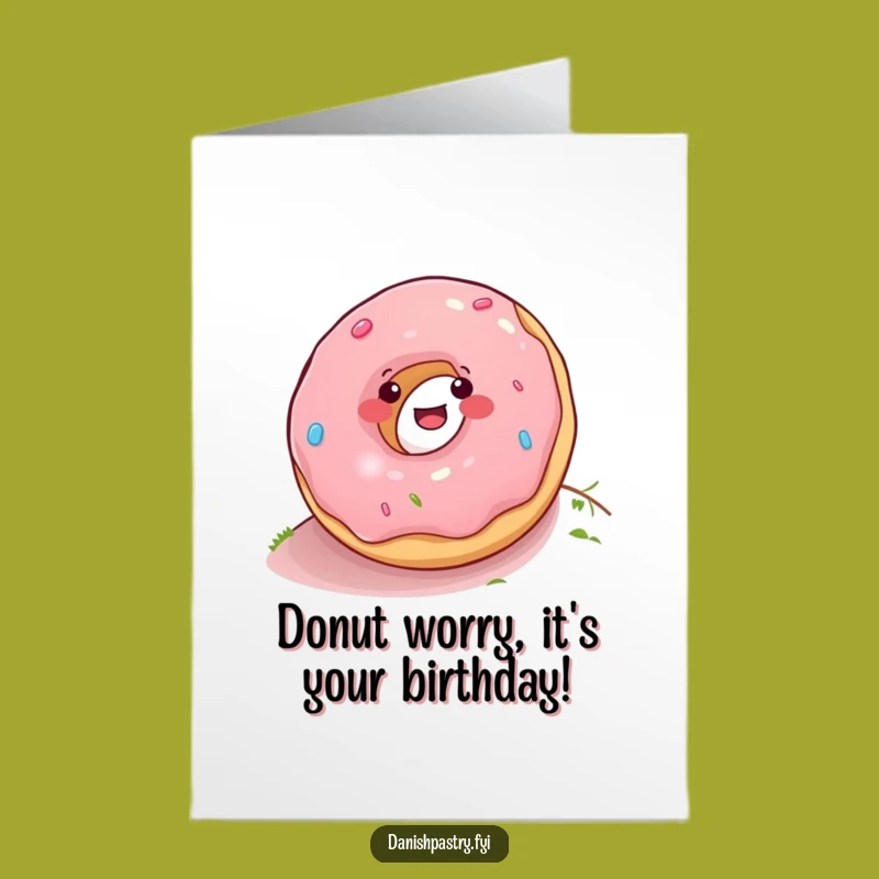 Free Printable Donut Rolling Birthday Card: Funny Downloadable Gift for Ultimate Joy