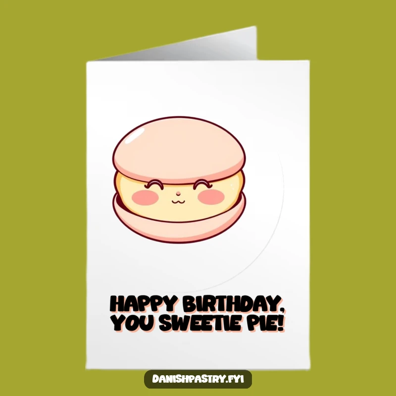 Free Printable Birthday Card: Kissing Macaron Sweetness, Downloadable Gift for a Lovely Day