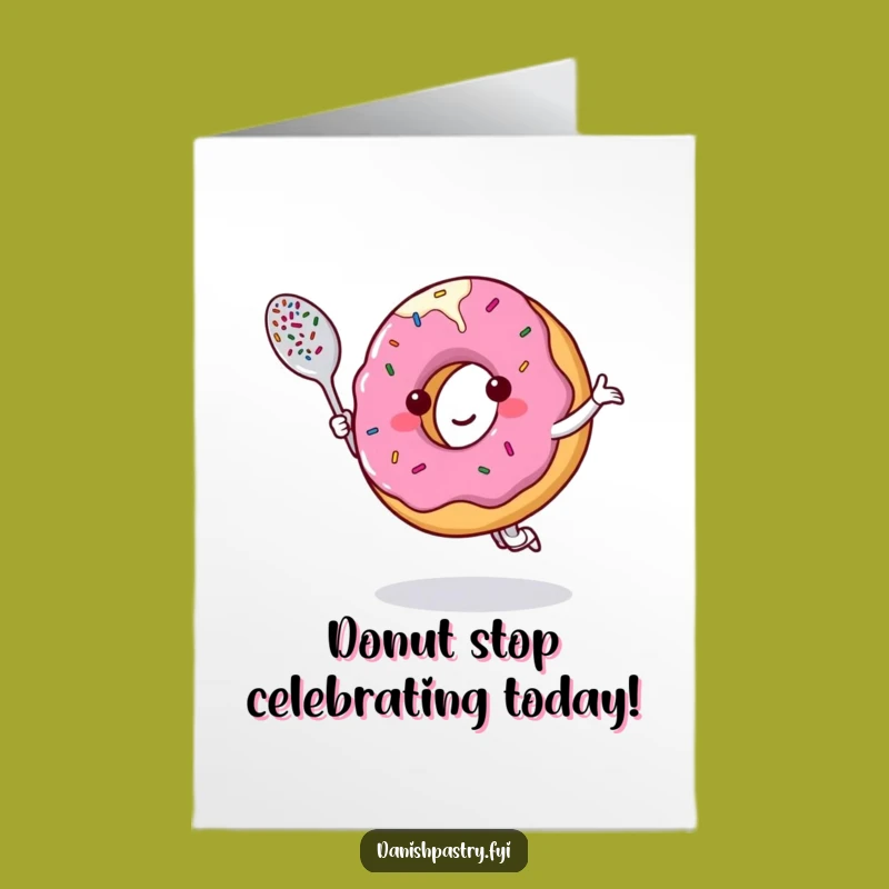 Free Printable Donut Birthday Card: Joyful Sprinkle Dance Downloadable Gift