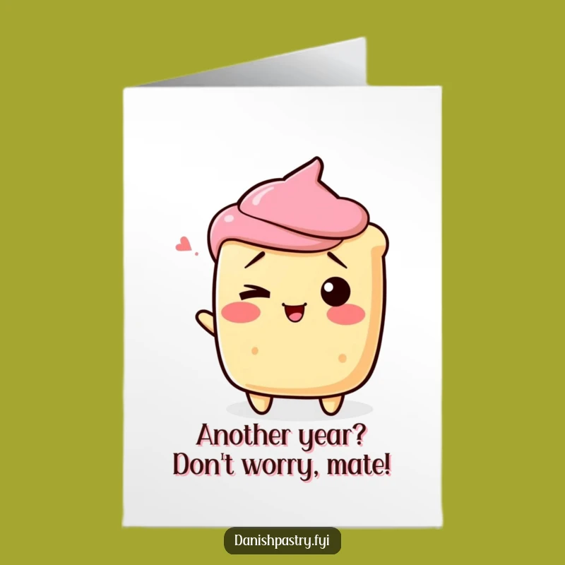 Free Printable Funny Scone Wink Birthday Card - Cheeky Downloadable Gift!