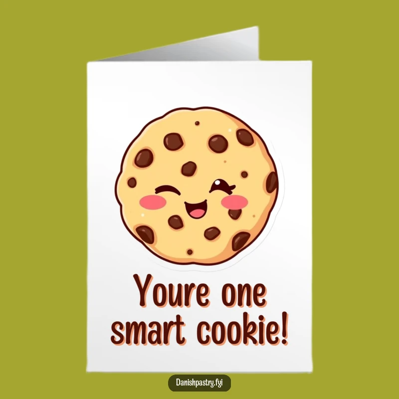 Free Printable Birthday Card: Giggling Cookie Wink Design - Funny Downloadable Gift