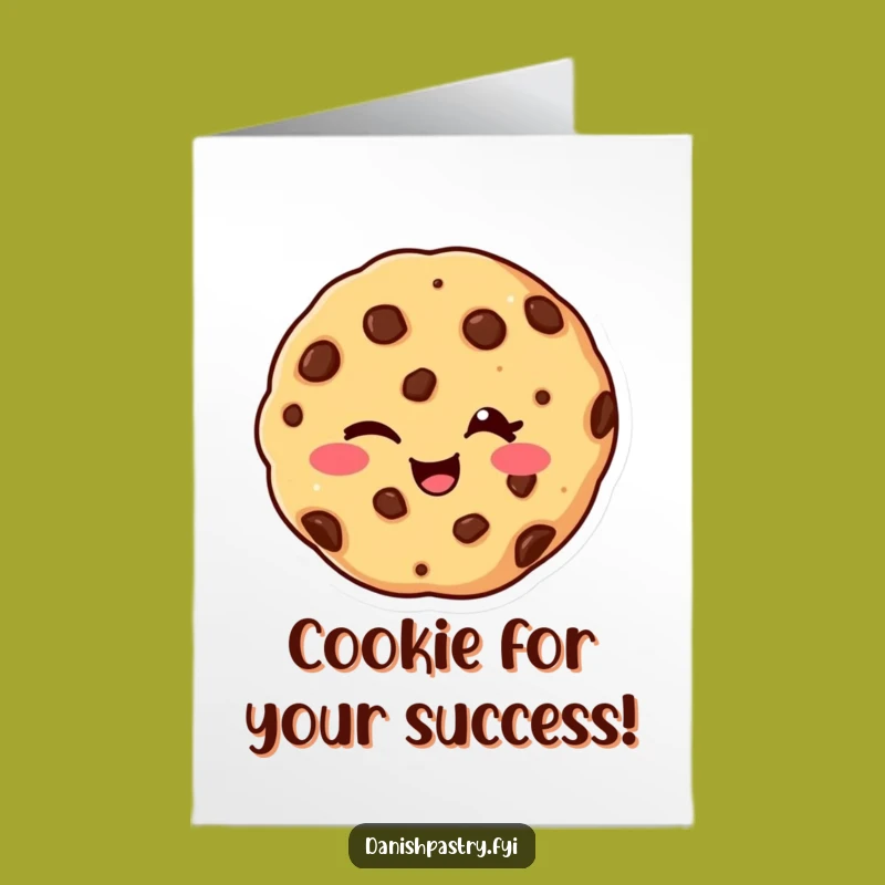 Free Printable Congratulations Card: Giggling Cookie Wink - Funny Downloadable