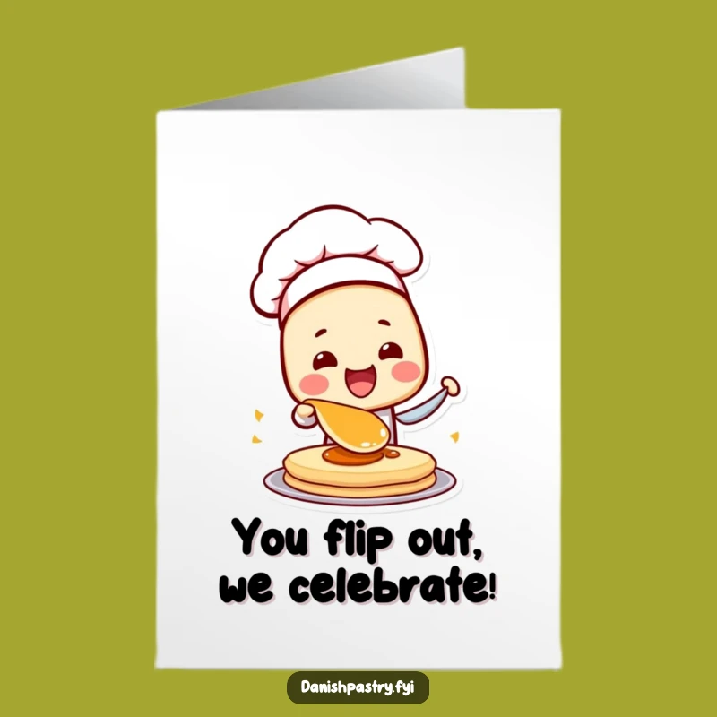 Free Printable Congrats Card: Chef Danish Flipping Success Downloadable Gift