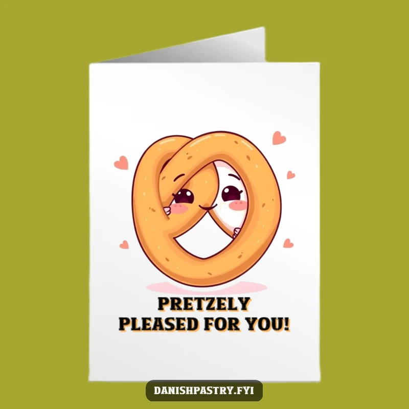 Free Printable Congrats Card: Twisting Pretzel Funny Downloadable Gift